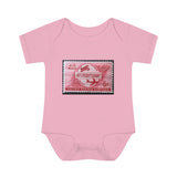 Air Mail Flight Stamp Baby Onesie
