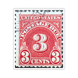 Postage Due Stamp Sticker
