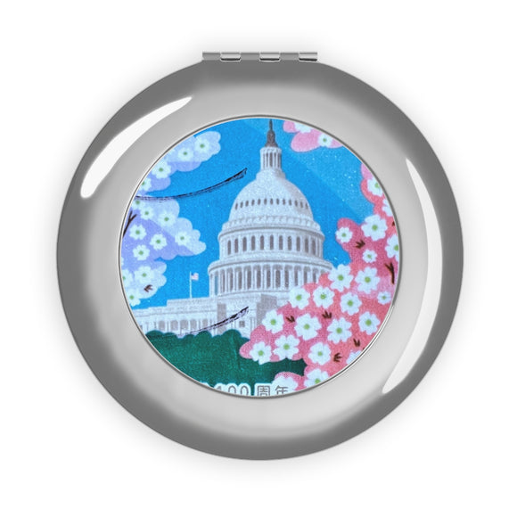 Cherry Blossom Compact Travel Mirror
