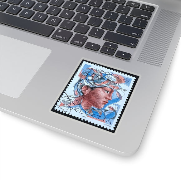 Artistic Face Stamp Sticker