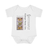 Butterfly 1977 Postage Stamp - Infant Baby Rib Bodysuit 0M - 24Mo