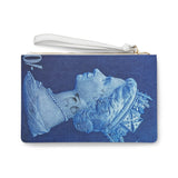 Queen Blue Stamp Clutch Bag