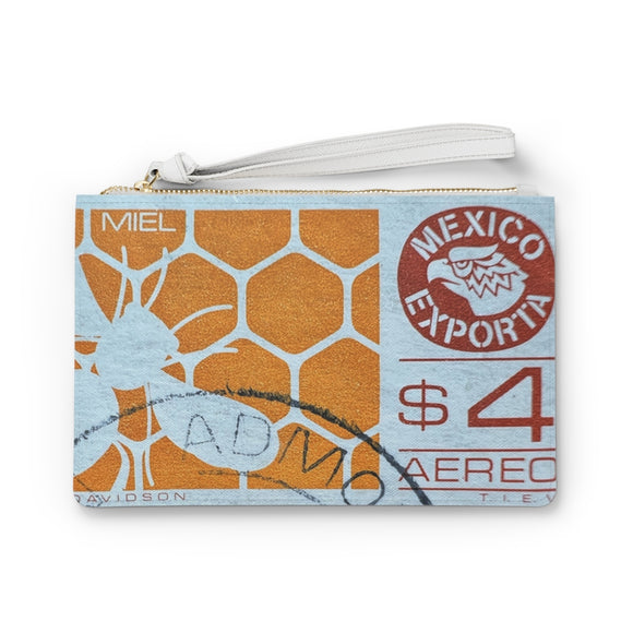 Honey Comb Bee Clutch Bag