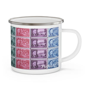 FDR, Roosevelt Stamp Enamel Mug