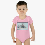 Fur Seal Stamp Baby Onesie