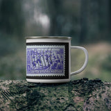 Baseball Stamp Enamel Mug