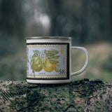 Lemon Citrus Stamp Enamel Mug