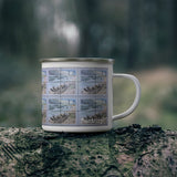 Cape Hatteras Stamp Enamel Mug