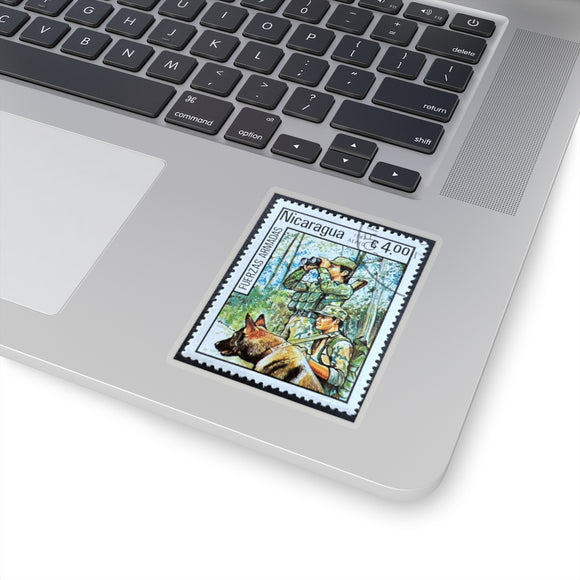 Military Dog Stamp Sticker