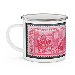Betsy Ross Stamp Enamel Mug