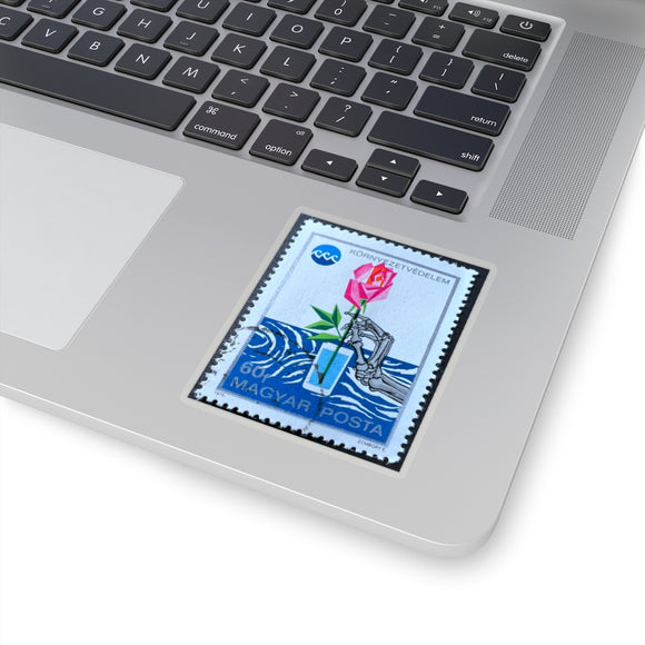 Skeleton Rose Stamp Sticker