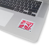 Red Air Mail Stamp Sticker