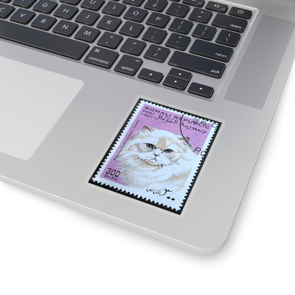 White Persian Cat Stamp Sticker
