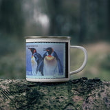 Imperial Penguin - Romania Vintage Postage Stamp Enamel Camping Mug