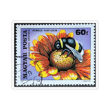 Bee on Flower Stamp Sticker