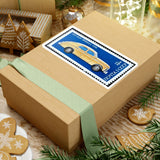 Yellow Car Stamp Sticker