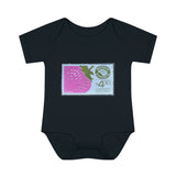 Strawberry Stamp Baby Onesie