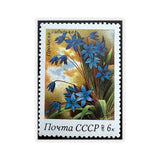 Blue Flowers Stamp Sticker