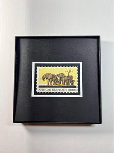 African Elephant Herd Framed #1388