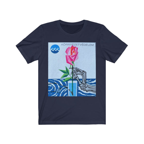 Skeleton Rose Stamp T-shirt