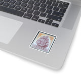 Ship at Sunset Stamp Sticker