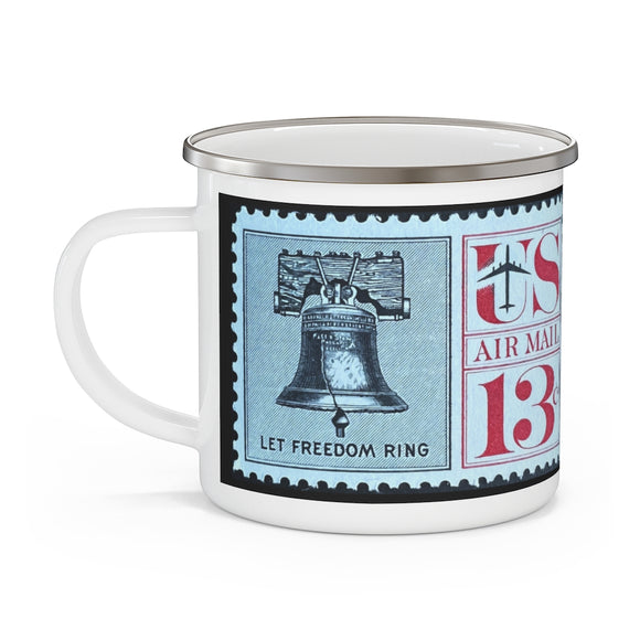 Liberty Bell Stamp Enamel Mug