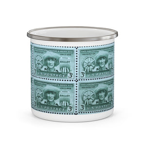 Puerto Rico 1949 Stamp Enamel Mug