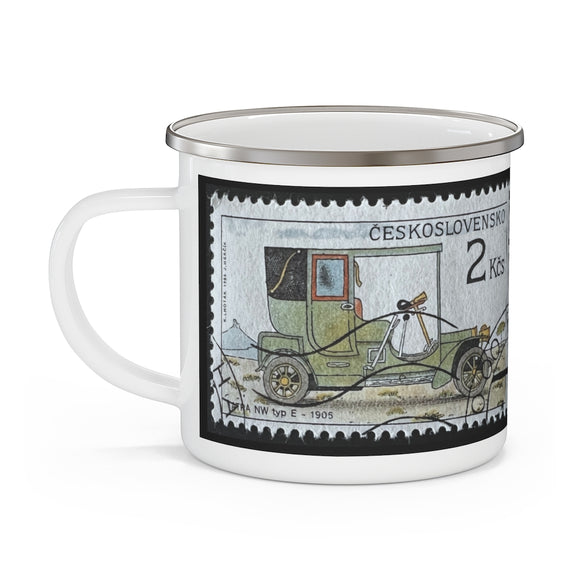 Car 1905 Stamp Enamel Mug