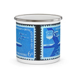 Air Force Vintage Postage Stamp Enamel Camping Mug