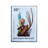 African Instrument Stamp Sticker