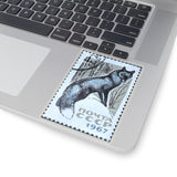 Black Fox Stamp Sticker