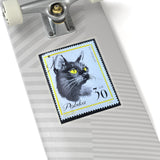 Black Cat - Poland Stamp Sticker