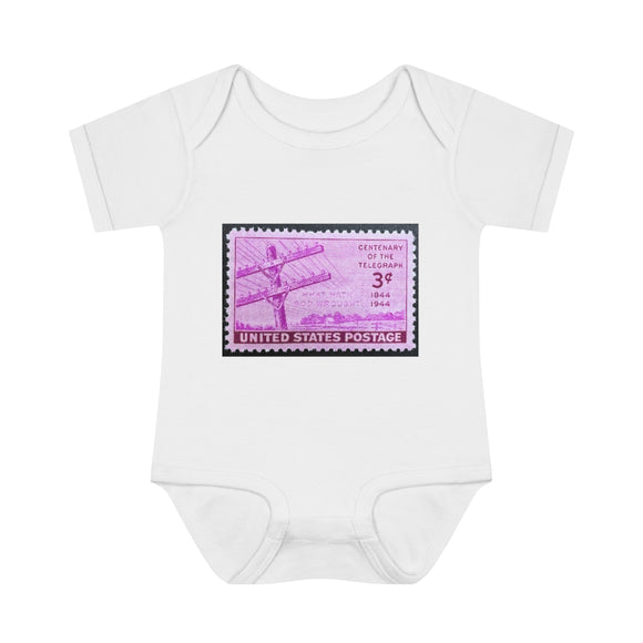 Telegraph Stamp Baby Onesie