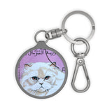 White Persian Cat Keyring