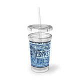 Espresso Blue Stamp Acrylic Cup