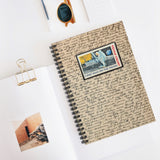 Man on the Moon Stamp Spiral Notebook