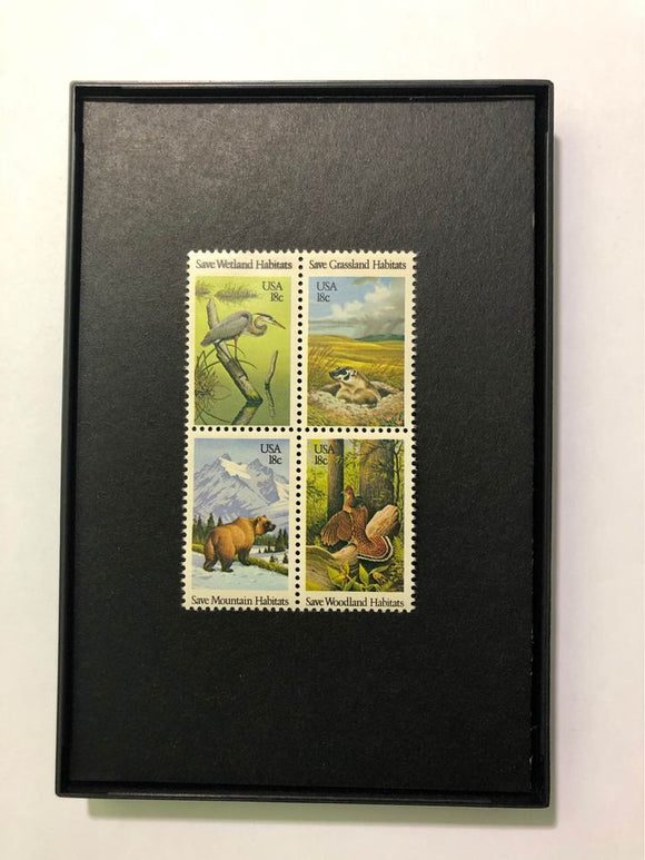 Save Habitats 1981 Framed Stamps
