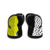 Freckled Gold And Black Print Flip-Flops