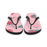 Strawberry Art Print Flip Flops