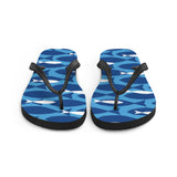 Fish Print Flip Flops