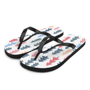 Trees in Snow Print Flip Flops