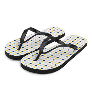 Polka Dot Print Flip Flops