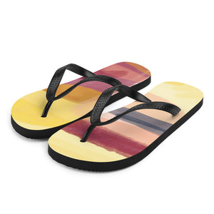 Watercolor Print Flip Flops