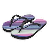 Purple Watercolor Print Flip Flops