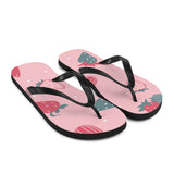 Strawberry Art Print Flip Flops