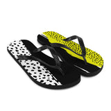 Freckled Gold And Black Print Flip-Flops
