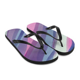 Purple Watercolor Print Flip Flops
