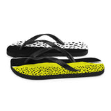 Freckled Gold And Black Print Flip-Flops