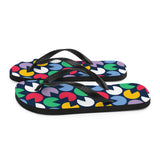 Slice out Circles Print Flip Flops