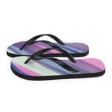 Purple Watercolor Print Flip Flops